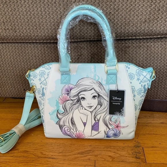 Disney loungefly ariel satchel bag